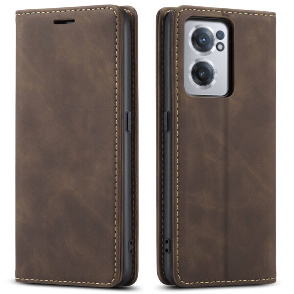 ProGuard OnePlus Nord CE 2 Wallet Hoesje Vintage Leder Bruin