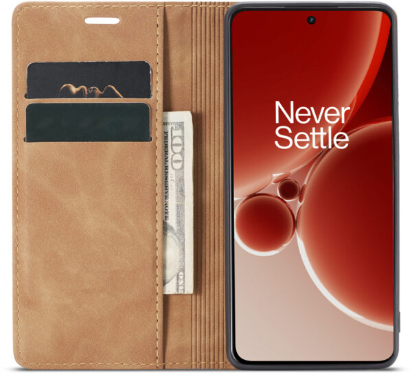 ProGuard OnePlus Nord 3 Wallet Hoesje Vintage Leder Beige