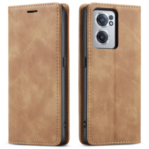ProGuard OnePlus Nord CE 2 Wallet Hoesje Vintage Leder Beige