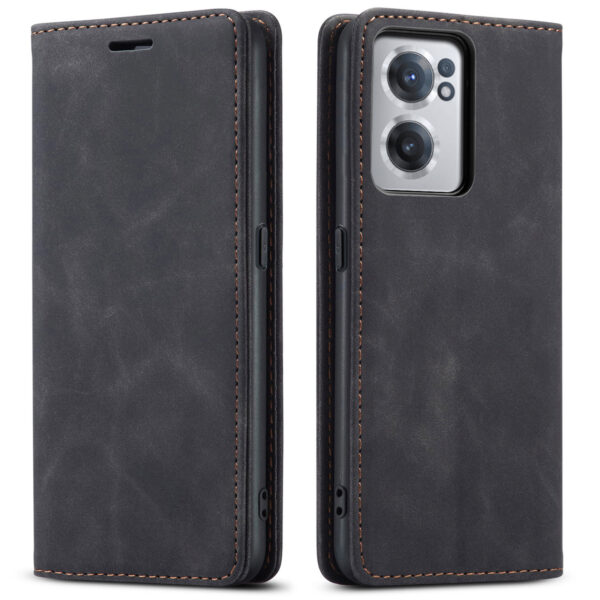 ProGuard OnePlus Nord CE 2 Wallet Hoesje Vintage Leder Zwart