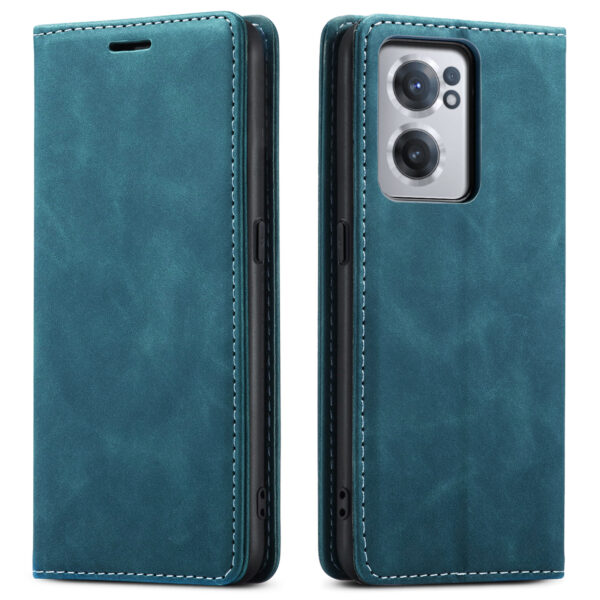ProGuard OnePlus Nord CE 2 Wallet Hoesje Vintage Leder Blauw
