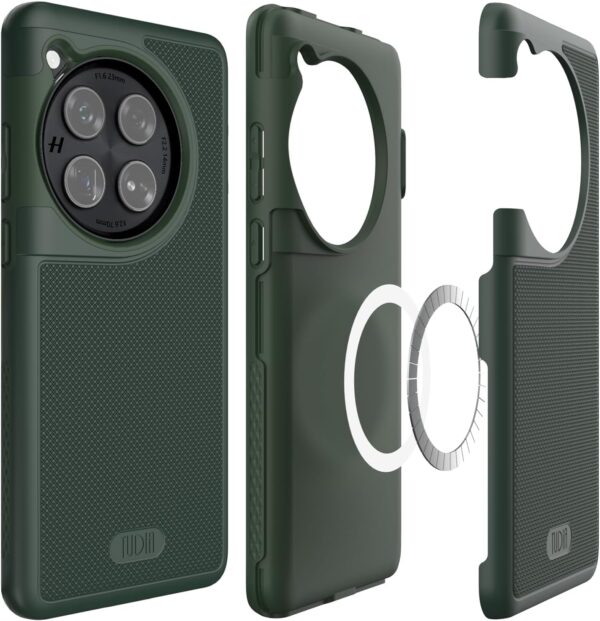 Tudia OnePlus 12 Hoesje MergeGrip [MagSafe] Donker Groen