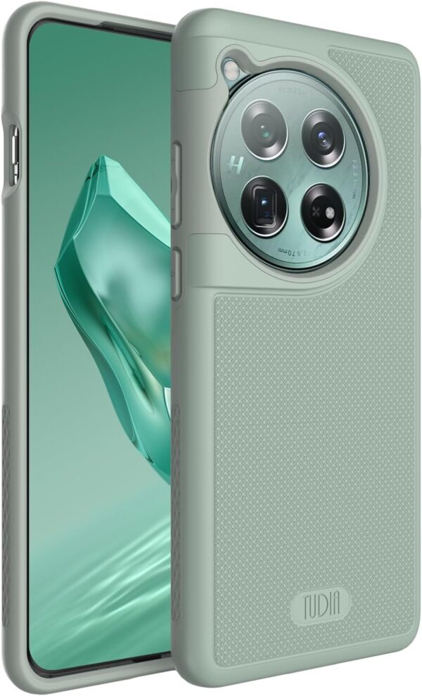Tudia OnePlus 12 Hoesje MergeGrip Licht Groen