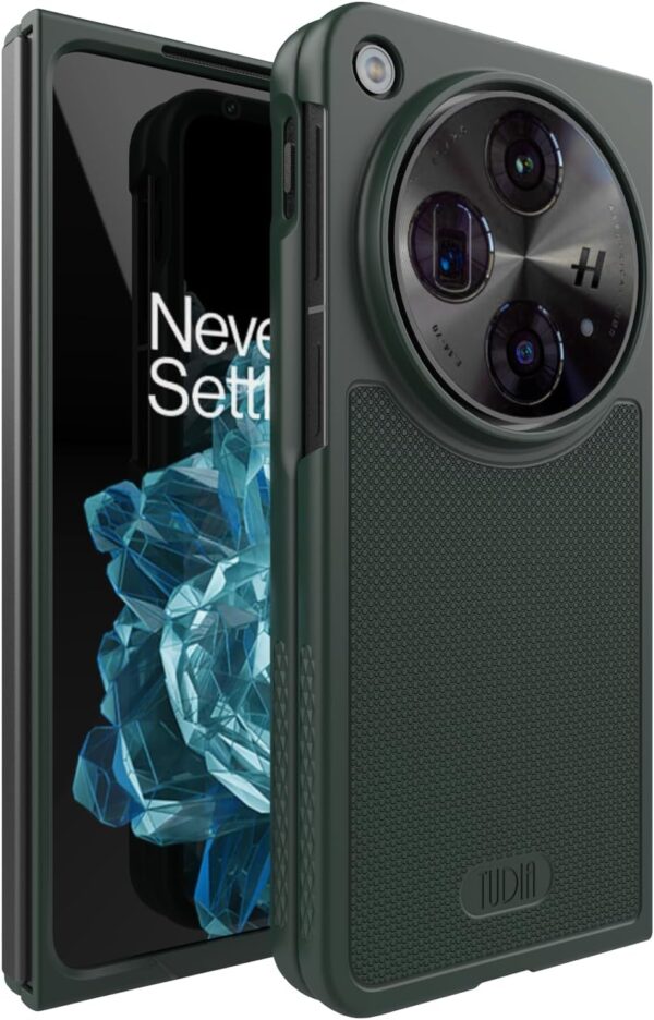 Tudia MergeGrip Hoesje voor OnePlus Open Donkergroen