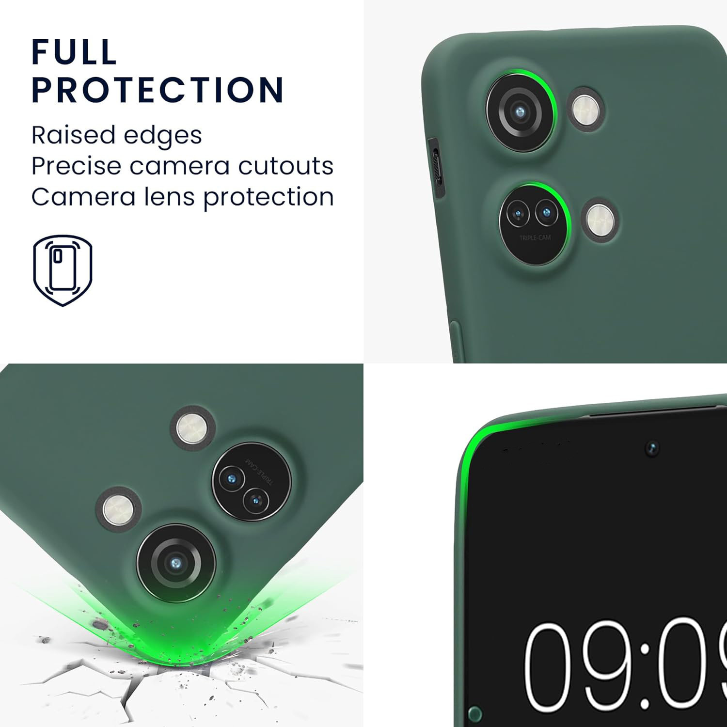 ProGuard OnePlus Nord 3 Hoesje Liquid Silicone Groen - Afbeelding 3