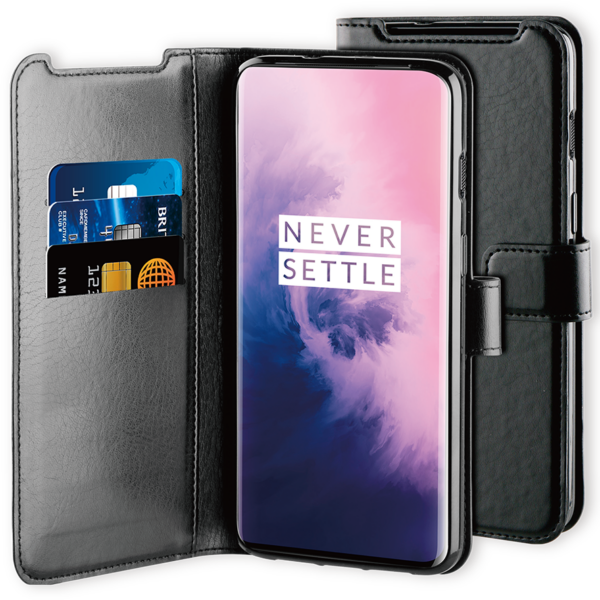 BeHello OnePlus 7 Hoesje Gel Wallet Zwart