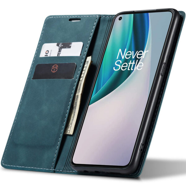 ProGuard OnePlus Nord N10 5G Wallet Hoesje Vintage Leder Blauw