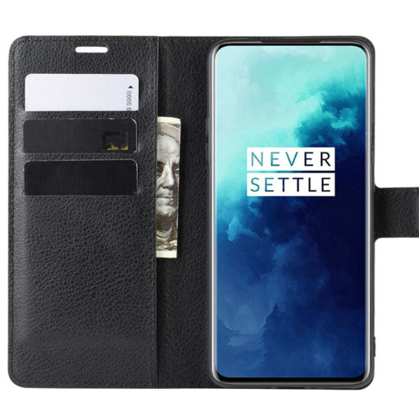 ProGuard OnePlus 7T Pro Wallet Flip Case Zwart