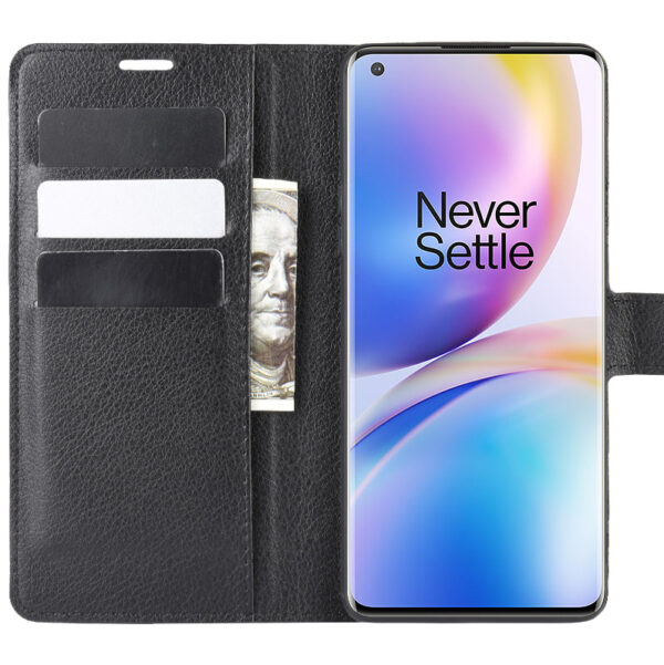 ProGuard OnePlus 8 Pro Wallet Flip Case Zwart