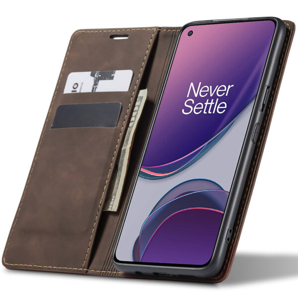 ProGuard OnePlus 8T Wallet Hoesje Vintage Leder Bruin