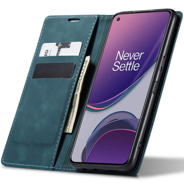 ProGuard OnePlus 8T Wallet Hoesje Vintage Leder Blauw