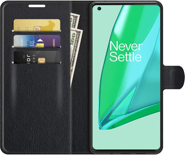ProGuard OnePlus 9 Pro Wallet Flip Case Zwart