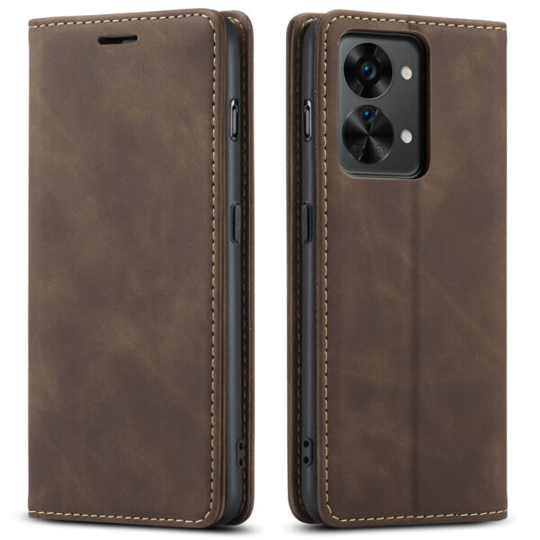 ProGuard OnePlus Nord 2T Wallet Hoesje Vintage Leder Bruin