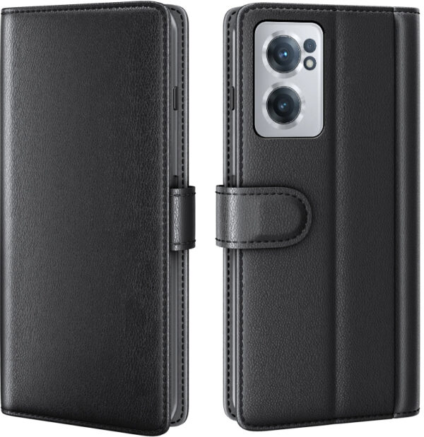 ProGuard OnePlus Nord CE 2 Wallet Hoesje Echt Leder Zwart