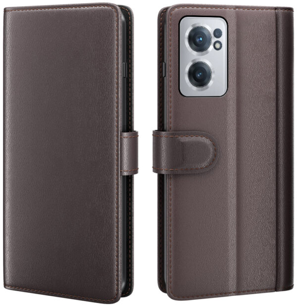 ProGuard OnePlus Nord CE 2 Wallet Hoesje Echt Leder Bruin