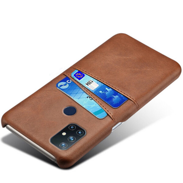 ProGuard OnePlus Nord N10 5G Hoesje Slim Leder Kaarthouder Bruin