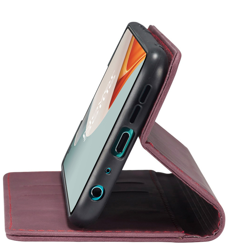 ProGuard OnePlus Nord N100 Wallet Hoesje Vintage Leder Rood - Afbeelding 9