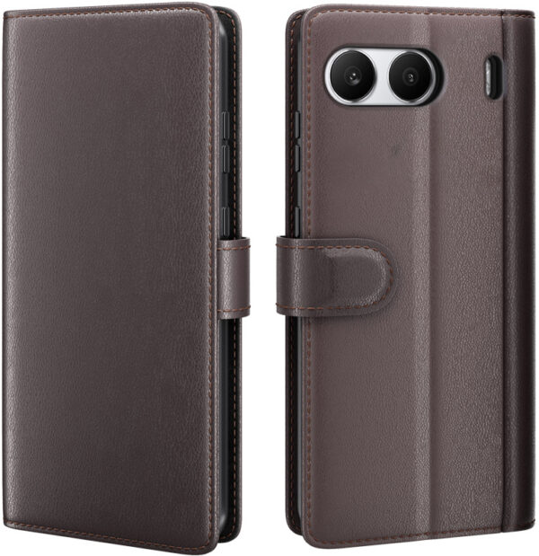 ProGuard OnePlus Nord 4 Wallet Hoesje Echt Leder Bruin