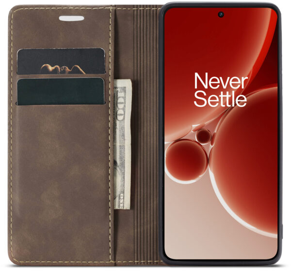 ProGuard OnePlus Nord 3 Wallet Hoesje Vintage Leder Bruin