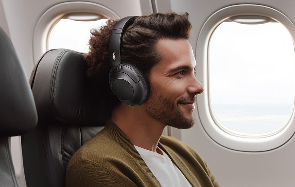 UGREEN HP202 HiTune Max5 Hybrid ANC Draadloze Koptelefoon Bluetooth 5.0 Zwart - Afbeelding 2