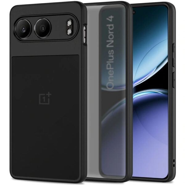 Tech-Protect OnePlus Nord 4 Hoesje  Mat Transparant Zwart
