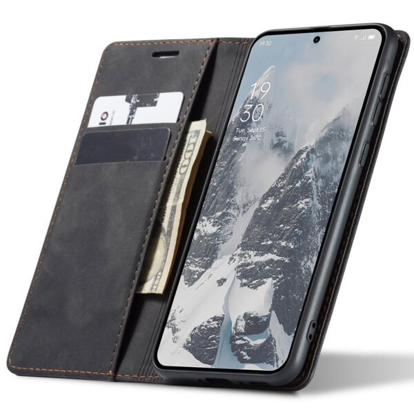 ProGuard OnePlus 13R Wallet Hoesje Vintage Leder Zwart