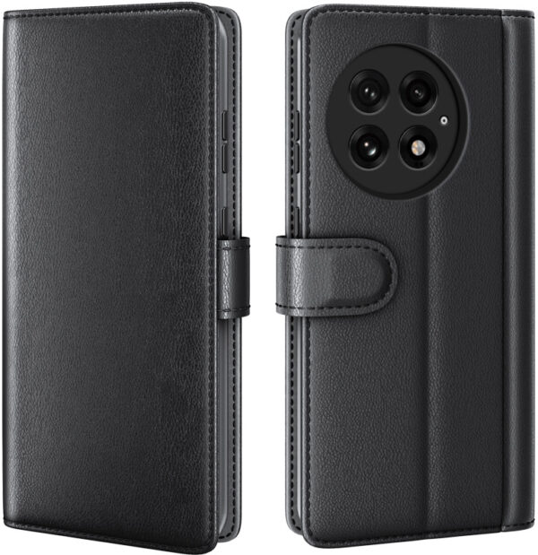 ProGuard OnePlus 13R Wallet Hoesje Echt Leder Zwart