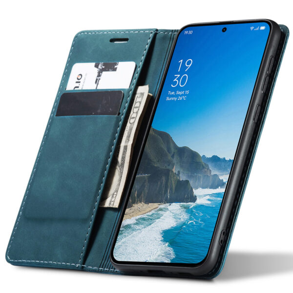 ProGuard OnePlus 13R Wallet Hoesje Vintage Leder Blauw