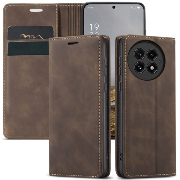 ProGuard OnePlus 13 Wallet Hoesje Vintage Leder Bruin