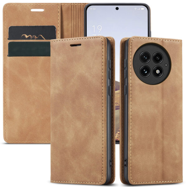 ProGuard OnePlus 13 Wallet Hoesje Vintage Leder Beige