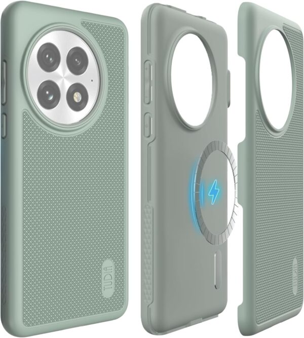Tudia OnePlus 13 Hoesje MergeGrip [MagSafe] Licht Groen