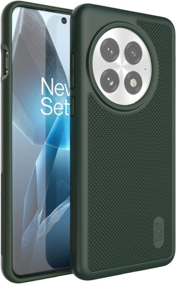 Tudia OnePlus 13 Hoesje MergeGrip Donker Groen