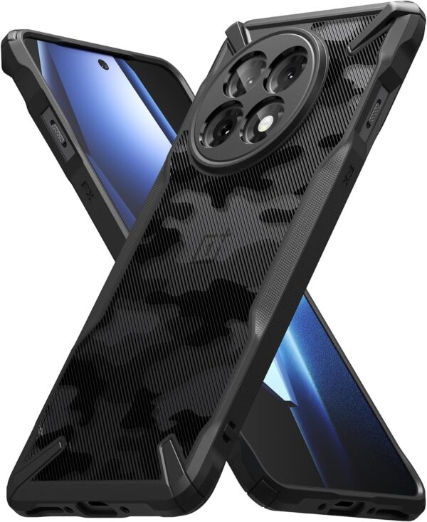 Ringke OnePlus 13R Hoesje Fusion-X Zwart Camouflage