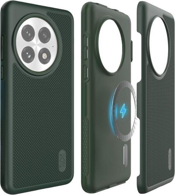 Tudia OnePlus 13 Hoesje MergeGrip [MagSafe] Donker Groen