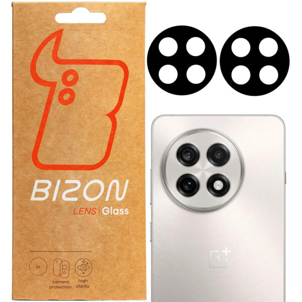 Bizon OnePlus 13R Glazen Camera Lens Protector Zwart (2 st.)