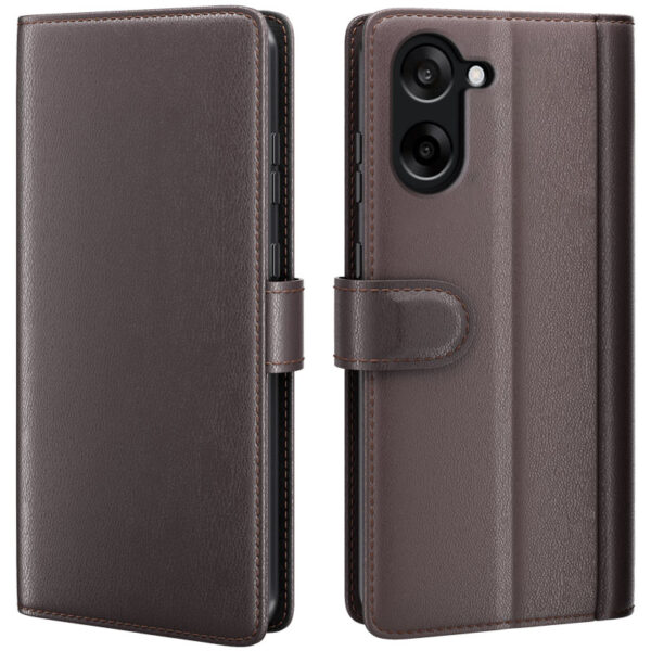 ProGuard OnePlus Nord CE5 Wallet Hoesje Echt Leder Bruin